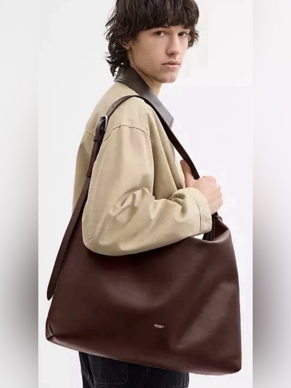 Coach Mott Messenger Crossbody Dark Brown Leather Bag New $550